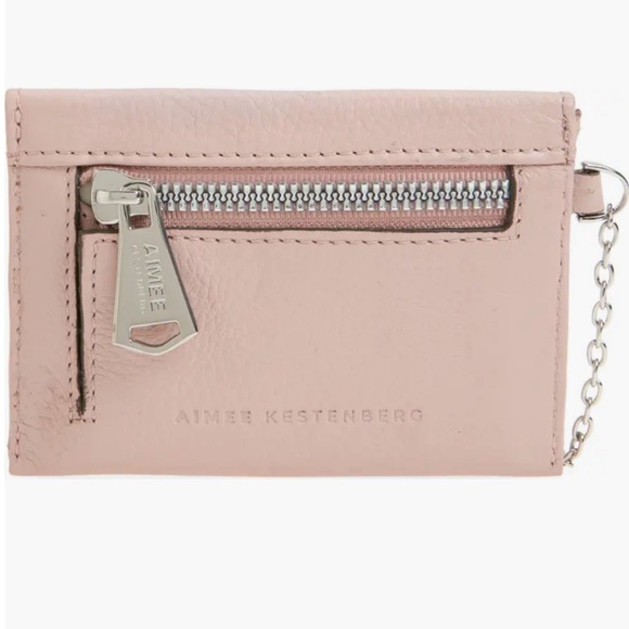 Aimee Kestenberg “ Ashley Pouch” Leather Wallet Clip in Tea Rose *NWT - Picture 9 of 12